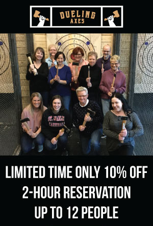 Axe throwing group reservations