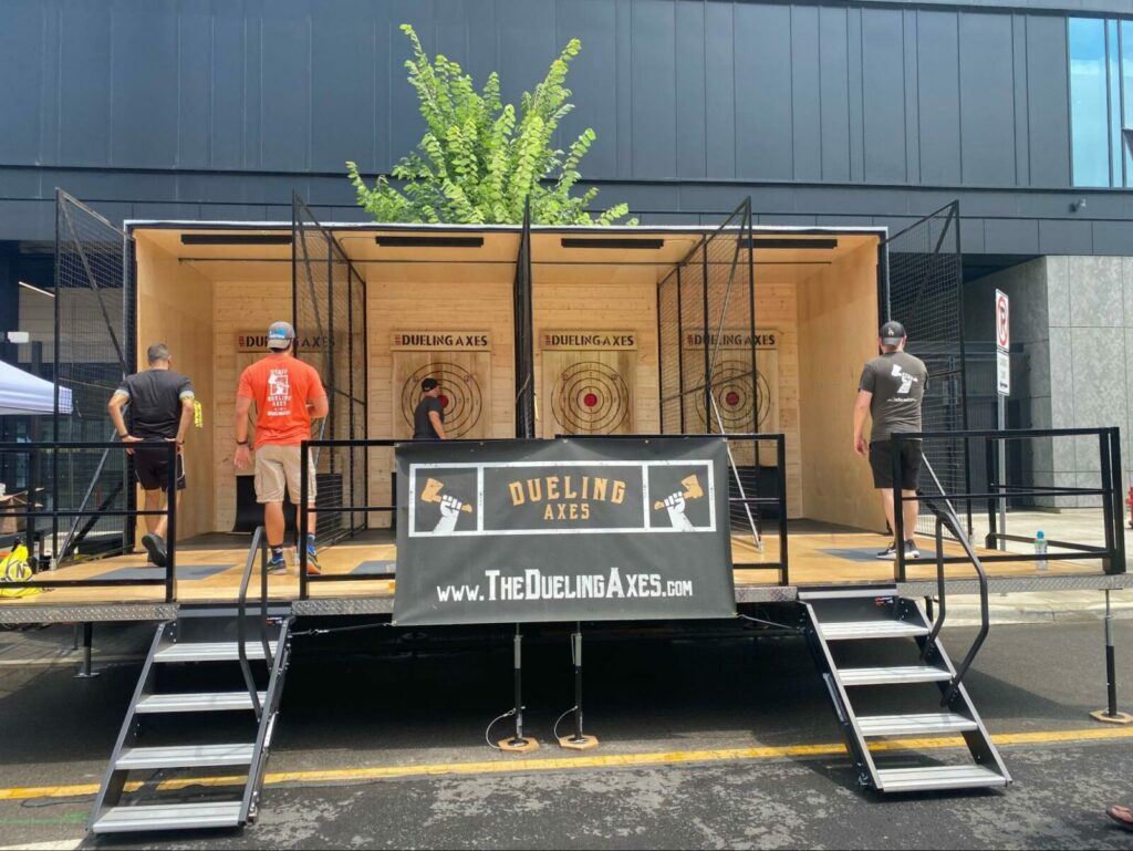 mobile axe throwing trailer